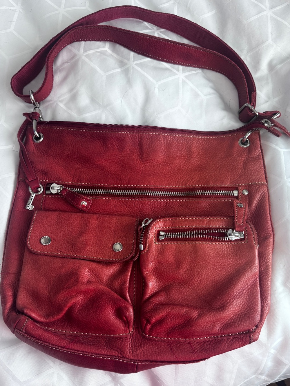 Vintage Fossil Soft Leather Sutter Crossbody Shoulder Bag Women’s Everyday Purse